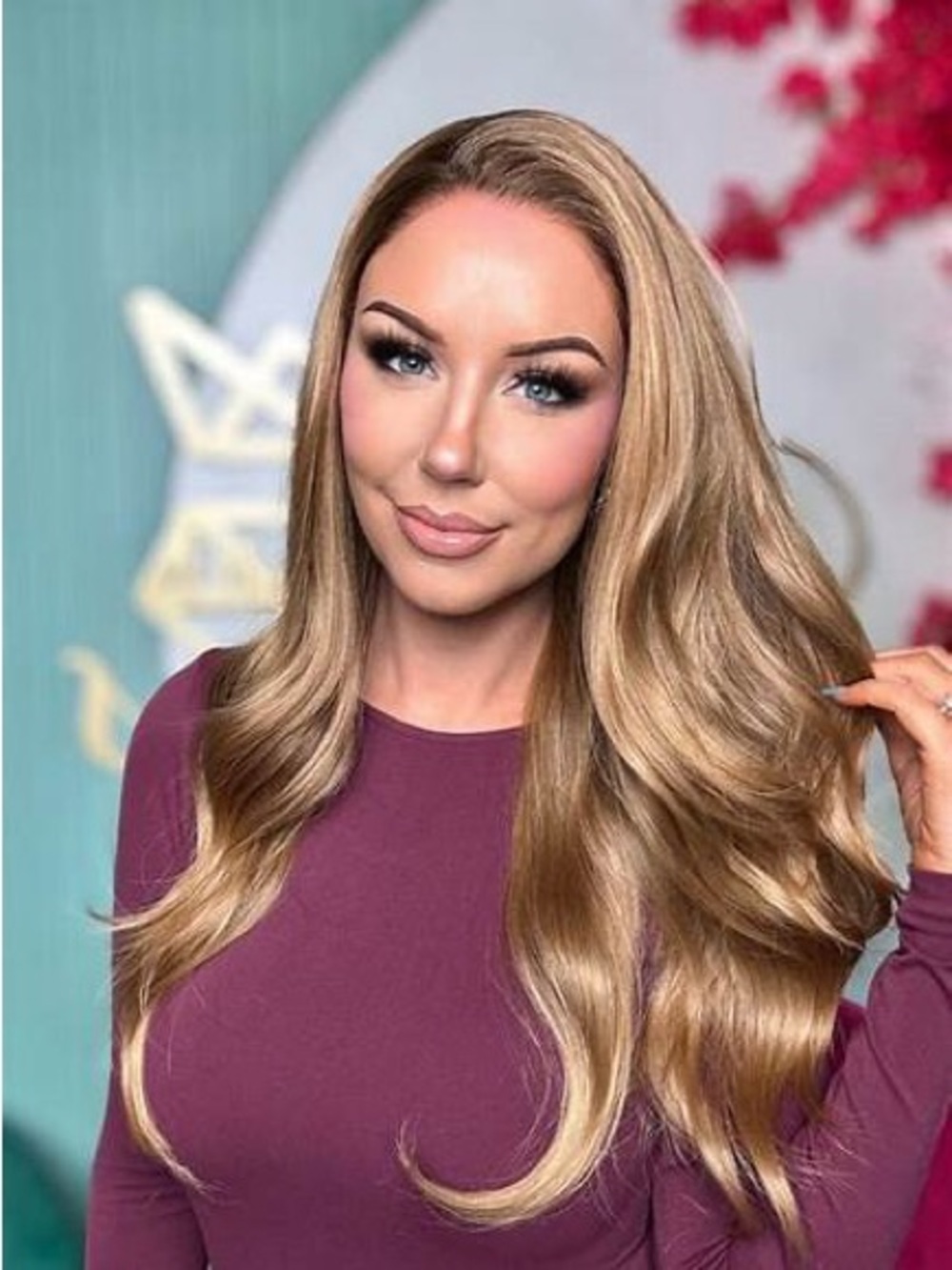 Chelsey Smith Crowns Luxurious Long Wavy Blonde Women's Wig - Neve Rich Honey- L